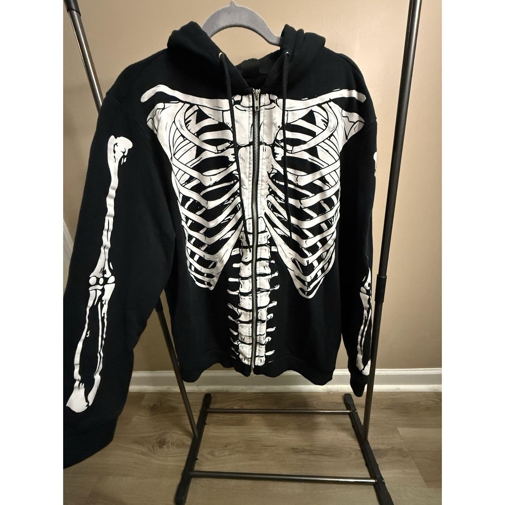 Adult Skeleton Hoodie Size L - Picture 3 of 5